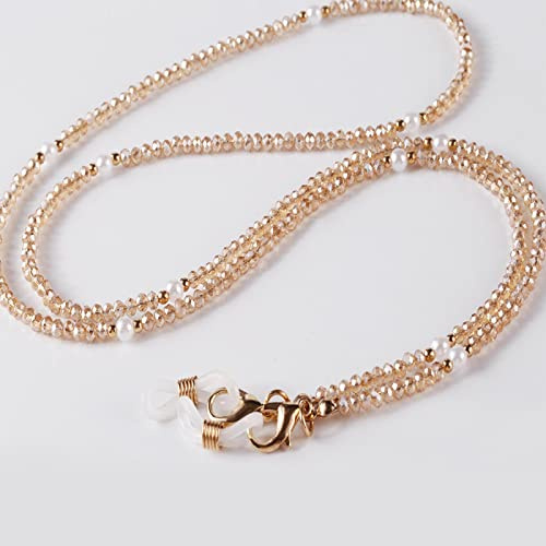 Brillenkette Mode-Lesebrillen-Kette Für Frauen-Sonnenbrille-Schnüre Beiläufige Perlen-Kristallüberzug-Wulstige Brillen-Bügel-Seil-Kette