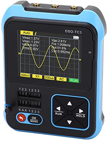 Handheld Oszilloskop DSO TC3 Digitalspeicher Oszilloskop Generator Multimeter für Kapazitäts und Widerstandsprüfungen (Standard)