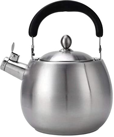 Hervidor de Agua Gas Hervidor De Té Silbante De Acero Inoxidable Moderno para Estufa con Mango Ergonómico De Agarre Fresco Hervidor De Silbido Hervidor de Agua Retro (Blue : BLU, Size : 5L)