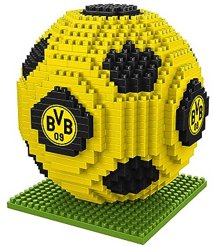 FOCO Offizielles Lizenzprodukt Borussia Dortmund BRXLZ-Steine 3D-Fußball BAU-Set 12+ yo