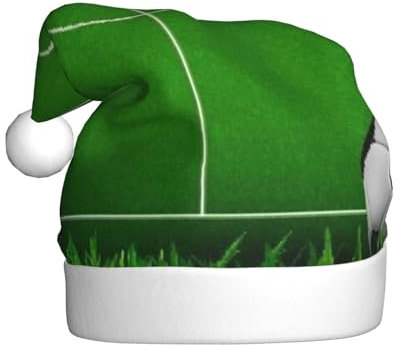 Jmorco Grünes Ballfeld bedruckte Weihnachtsmütze für Erwachsene, Unisex Weihnachtsmütze Xmas Urlaub Hut Für Weihnachten Neujahr Festliche Urlaub Party