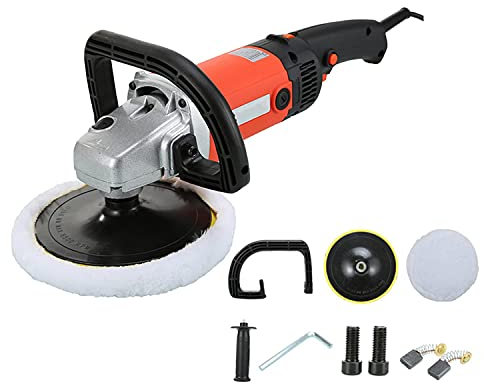 NOALED Polisseuse Tampon, polisseuse de Voiture-Machine à Cire, Kit de détails de Voiture, 8 Vitesses Variables jusqu'à 3600 TR/Min avec Mousse Pa