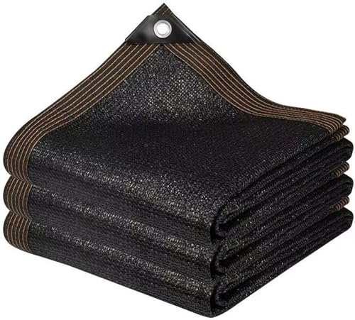 Red de sombreo negra con ojales para protección solar, toldo para exteriores, pérgola, balcón, invernadero, playa, terraza, bancal, huerto de verduras (2 x 4 m)
