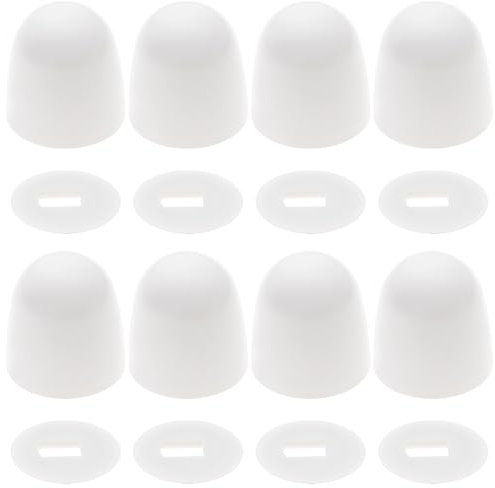 The Lord of the Tools 8 Stück WC Bolzenkappen WC Bolzen Zum Aufstecken Dekorative Abdeckung WC Ankerschraube Dekorative Abdeckung WC Schüssel Bolzen Weiße Kunststoff Dekorkappe