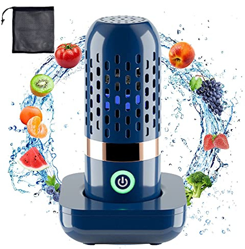 Obst-Und Gemüsereiniger, Obst Gemüse Waschmaschine 3000mAh IPX7 Tragbarer Lebensmittelreiniger ohne Kabel Wiederaufladbare Reinigungsmaschine für Gemüse und Obst