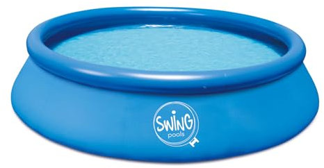 HAF® Swing Quick Up Pool in blau mit den Maßen 305 x 76 cm | ca. 3.800 Liter Wasserkapazität | Selbstaufbauender & selbst tragender Swimming Pool | Gartenpool/Aufstellpool ohne Filterpumpe