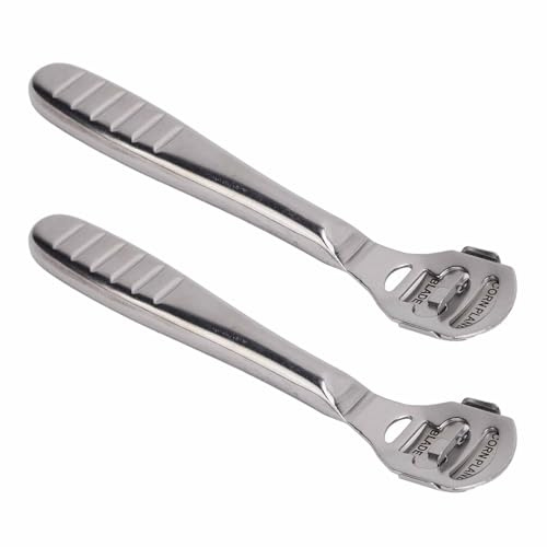 2 Stück Fuß-Hornhaut-Trimmer, Rutschfester, Ergonomischer Griff, Edelstahl-Pediküre-Hornhaut-Entferner, Fußpflege-Werkzeuge