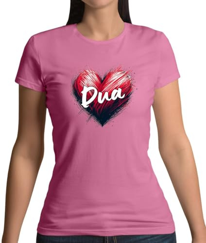 Dressdown Love Heart Dua - Womens Crewneck T-Shirt - Azalea - Large