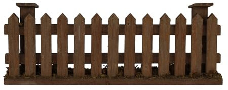 ZICOM Krippenzubehör Zaun 18x3x7cm Holz – Handgefertigter Miniatur-Zaun für Krippenlandschaften