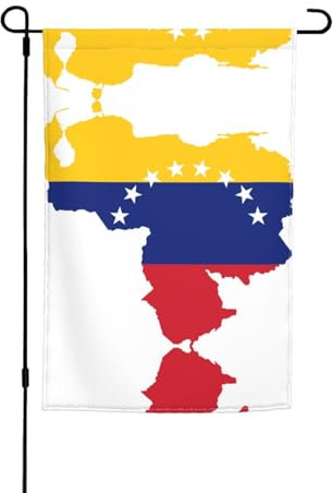 Bandera de Venezuela elegante bandera de jardín de 12 x 18 pulgadas, bandera para decoración de patio y jardín