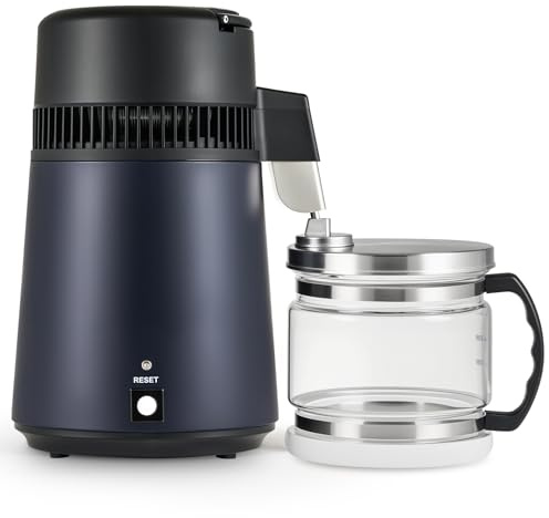 CO-Z Water Distillers, 4L Distilling Pure Water Machine for Home Countertop | Stainless Steel Water Maker for Pure Water, Water Distiller Machine for Home Table Desktop, Midnight Blue