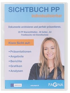 PAGNA 21011-19 Sichtbuch A4 PP Office mit Fronttasche transparent