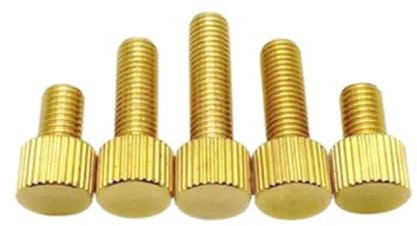 Generisch 20 Stück M2 M2,5 M3 M4 M5 M6 Rändelschrauben aus reinem Messing mit kleinem Kopf, metrischer Rändelkopf, manuelle Einstellschrauben(5MM_M2 20PCS)
