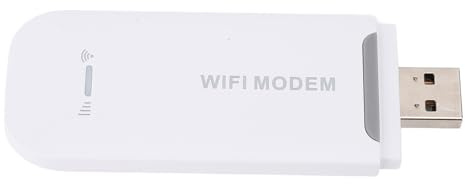 Yunseity LTE 4G USB Modem, USB Powered Safe High Speed Network 4G LTE WiFi Modem for Mobile Phones (White)