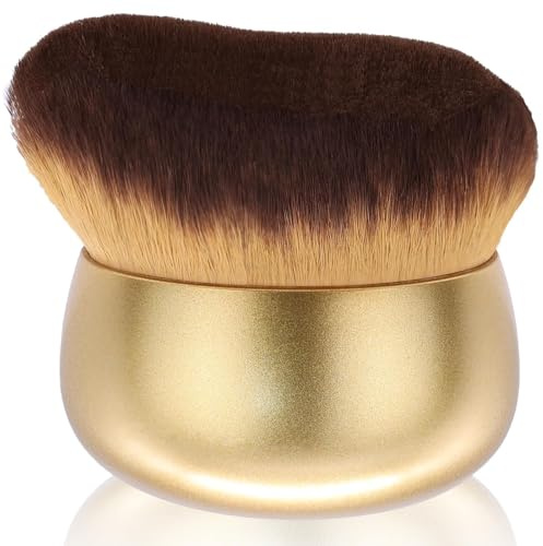 Pinceau de maquillage extra large pour autobronzant, maquillage des jambes et bronzant, pinceau kabuki de 75 mm de large pour une application uniforme et belle, crème solaire pour le visage