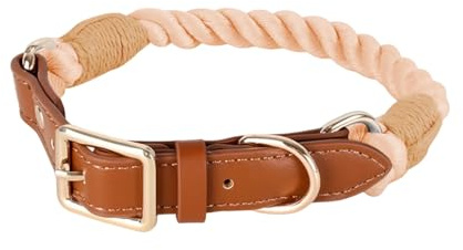 Bekvämt bomullshalsband för små hundar, robust tygdesign för dagliga promenader och utomhusträning