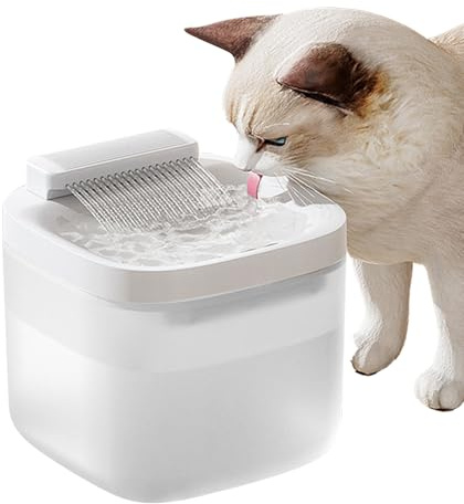 Fontana d'Acqua per Animali Domestici | Fontana Acqua Per Gatti Silenziosa,Bevitore Automatico Ricircolo per Gattini, Capacità per Casa