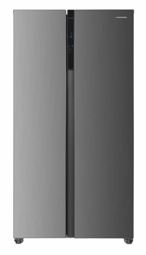 HEINNER HSBS-HM532NFXE++ Side-by-Side Kühlschrank – 532 L, Full No-Frost, Inverter-Kompressor, LED-Display, Edelstahl-Design, Energieklasse E, 5-Jahres-Garantie