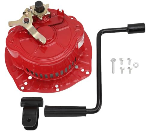 Nosqew Hand Crank Starter Replacement High Strength Durable Metal Engine Starter Assembly for Vertical Air Cooled Engines 170F 173F 178F 186F 188F 192F 195F Generators Mini Tillers