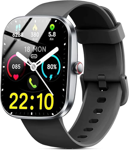 Fempoin Smart Watch for Women Men(Answer/Make Call), Fitness Watch with 120+ Sport Modes, 1.96 HD SmartWatch, Heart Rate/Sleep Monitor, IP68 Waterproof, Pedometer, Activity Tracker for Android iOS