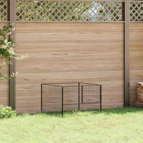 Hundezwinger Schwarz 100x100x70 cm Stahl, robuster großer Hundekäfig mit Maschendraht und abschließbarer Tür für Sicherheit und Belüftung, strapazierfähige Stahlkonstruktion