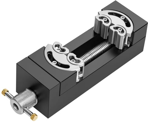 Topiky Mini Drill Press Vise, Small Bench Vise Clamp, Multifunctional Jewelry Carving Tool with Adjustable Jaws, Small Bench Vice for Hobby Jewelers, Drill Press for Jewelry Craft