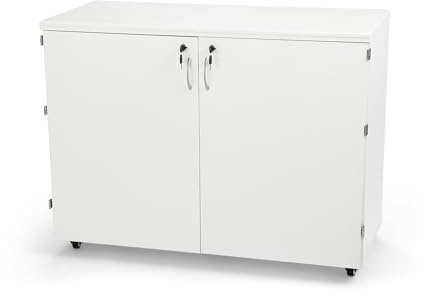 Arrow K7911 Dingo Kangaroo 9 Drawer Storage Cabinet for Sewing and Crafts, Portable with Wheels, White Ash Finish