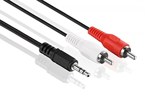 PerfectHD 2,5m Cinch Klinkenkabel | Stereo Audiokabel | Y Kabel | 2x Cinch Stecker auf 3,5mm Klinkenstecker | Chinch RCA Kabel Anschlusskabel Cinchkabel Verbindungskabel