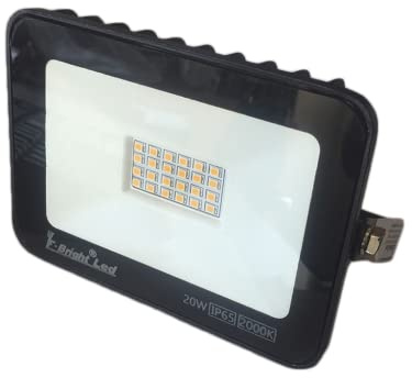 Proyector led extraplano exterior 20W IP65 1200 Lm 2000K (Luz + cálida especial para decoración) 17.8 x 13.8 x 4.5 CM