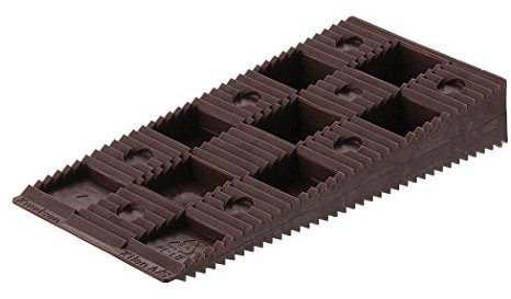 GedoTec®, 20 pezzi – blocchi di vetro in plastica marrone cunei distanziatori per appoggiare – compensare o allineare | 90 x 45 x 15 mm | Portata 200 kg | Raccordi per costruzione di GedoTec® – cuneo