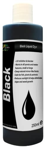Hydra Black Liquid Dye | 250ml Treats up to 1063L - Concentrated Pond & Water Feature Dye | Safe for Wildlife