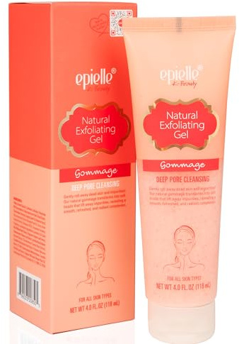 Epielle Gommage Peeling Gel | Gentle Exfoliating Face Scrub for Clear and Radiant Skin | Skin Brightener + Dead Skin Remover | 4.0 fl.Oz (118ml) | 2 pack | Exfoliator