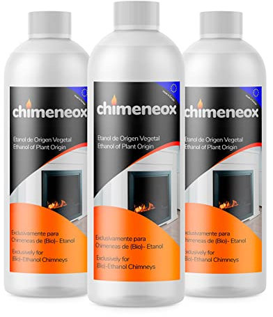 3 litros Bioetanol 99,5% Origen Vegetal para chimeneas