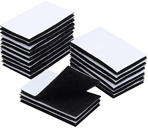 BRAVESHINE 18 Stück Industrie Klettband Selbstklebend extra stark,kleben statt bohren Starke Klettverschluss, Doppelseitig Klebend Harmlos für Wände,Tür,Metalle (30x50mm)