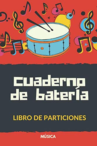 Cuaderno de batería: Libro de partituras | Papel escrito a mano | Ahorrar tiempo | 7 tablaturas y 6 diagramas de acordes por página | Para batería apasionados