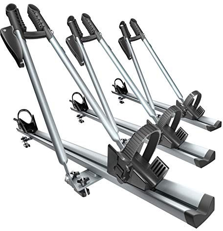 Mossa 3X Dachfahrradträger, Dachfahrradhalter mit Schlüssel und Alubalken - BR9539. Dachfahrradträger, Alu, universal x3-5902538939539
