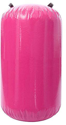 Luft Rollen Spur Zylinder Aufblasbar Gymnastik Stolpern Matte Luft Rollen Yoga Tumble Spur Fitness Übung Walze zum Heimgebrauch/Fitnessstudio/Taekwondo/Ausbildung/Cheerleading,Rosa,120*85cm