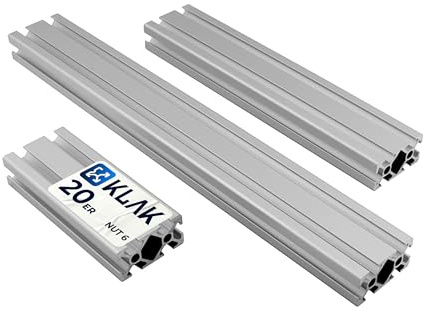 KLAK 20/40 - Aluprofil 20x40mm Nut 6 Aluminium Systemprofil Typ I 120cm 1200mm