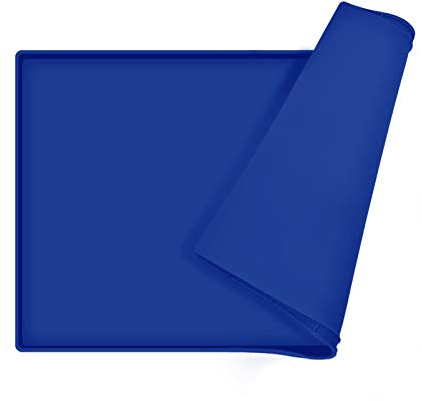 EIOKIT Hunde-Futtermatte, Silikon, wasserdicht, für Hunde und Katzen, rutschfest, Größe: M (47 x 29,2 cm), 1,5 cm, L (61 40,6 XL (81,3 61 2, erhöhter Rand aus lebensmittelechtem Silikon.