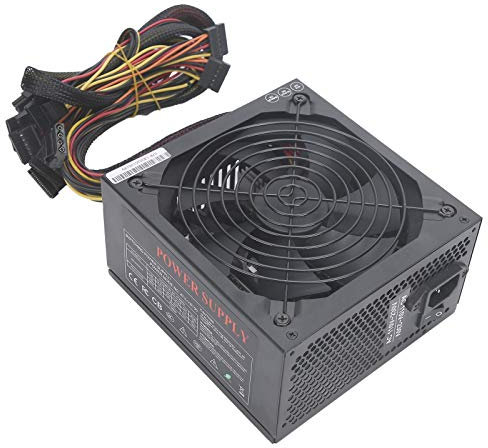 Fuente de alimentación ATX para PC de 700W, ATX 24-PIN 14CM PC 110-230V Fuente de alimentación para computadora Fuente de alimentación de escritorio de 700W con ventilador silencioso de 14cm(UE)
