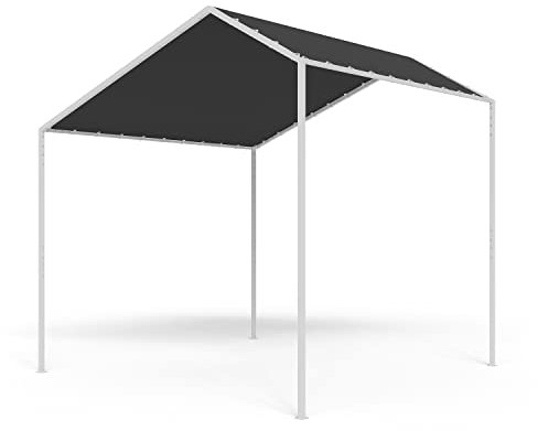 Blumfeldt Pergola, Metall Pavillon mit Polyester Schrägdach, Sonnensegel mit Gestell, Überdachung Freistehend, Sonnenschutz für Garten und Terrasse, Gazebo Wasserdicht und Stabill, Aluminium-Rahmen