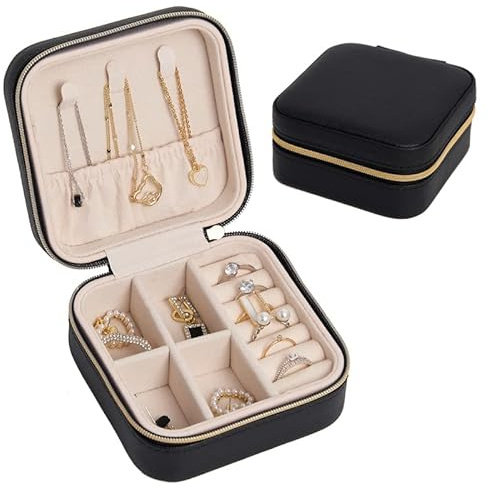 Aidodo Schmuckkästchen Schmuckaufbewahrung Schmuckschatulle Schmuckbox Jewelry Box für Ohrringe Armband Ringe