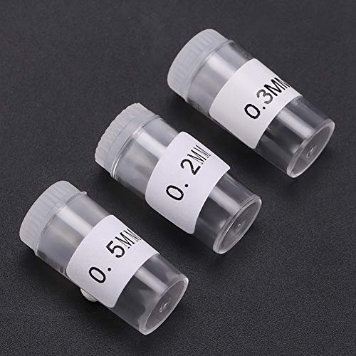 Akozon Airbrush-Düsenset 3-teilig – 0,2 / 0,3 / 0,5 mm, Edelstahl, Ersatz | Nadel- und Düsen-Set für Airbrush-Pistolen. Geeignet für Anfänger und Profis, einfacher Austausch