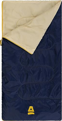 Abbey Camp Unisex Jugend 21NS-MAR Kinderschlafsack, Marine/Sand, 140 x 70 cm