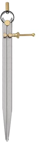sourcing map Calibrador de junta de resorte de 250 mm de acero con fulcro de latón para metal, geometría, dibujo, carpintería, pierna plana