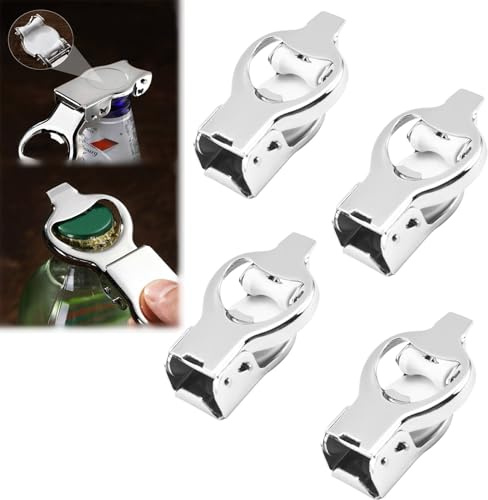 Multifunktionaler Flaschenöffner, Klassischer Bieröffner, Wiederverschließer Für Bierflaschenöffner, Tragbare Flaschenverschlussöffner Zum Öffnen Und Halten Von Getränken Mit Kohlensäure (4 Stück)