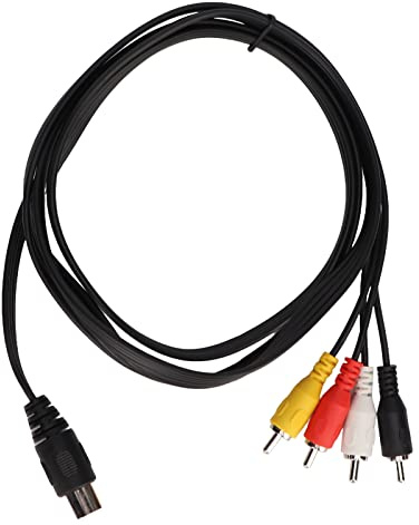 DIN 5 Pin Male to 4RCA Male Cable, Aux to RCA Headphone Male to Male Jack Adapter 4.9ft Audio Adapter Cable for Smartphones, MP3, Tablets, Speakers 1.5m