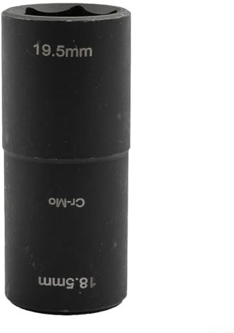 ZYNCUE Radmuttern-Stecknuss, 18,5 mm x 19,5 mm, beschädigte Radmuttern-Stecknuss, Werkzeug, tiefe Länge, Klapp-Schlag-Set (1 Stück)
