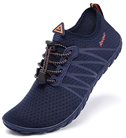 Racqua Wasserschuhe Schwimmen Strand Pool Meer Aqua Schnell trocken rutschfeste Schuhe Atmungsaktive Boot Tauchen Neoprenanzug Kajak Nass Segeln Schuhe für Männer & Frauen Marine 40