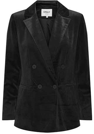 Only Onlastrid-Elsy L/S Fit Velvet TLR Blazer, Nero, 42